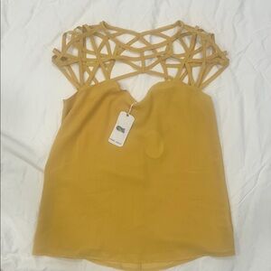 Naked Zebra Yellow Strappy Tank Top